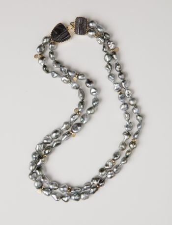 Necklace: Double Strand Tahitian Keshi Pearls